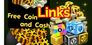 8 ball pool free coins and cash links