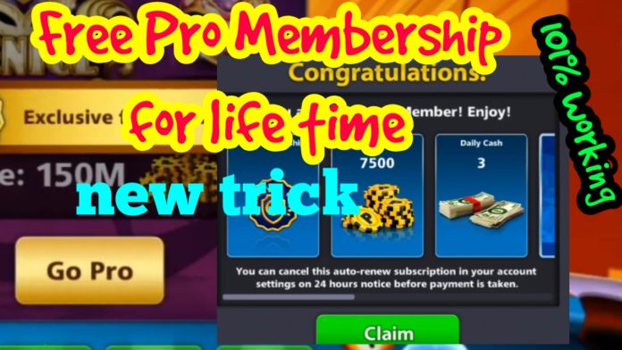 8 ball pool free pro membership