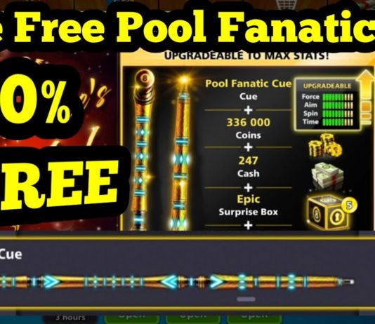 free pool fanatic cue